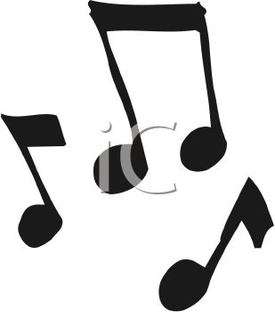 309x350 A Cartoon Silhouette Of Music Notes