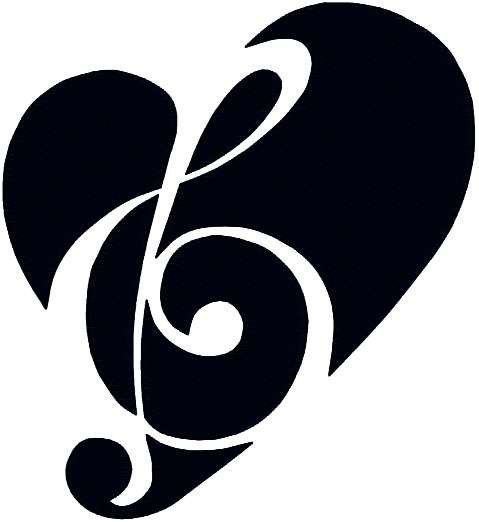 479x522 Music Note Silhouette Heart Silhouette Embroidery By Dave7867
