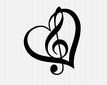 340x270 Music Note Heart Etsy