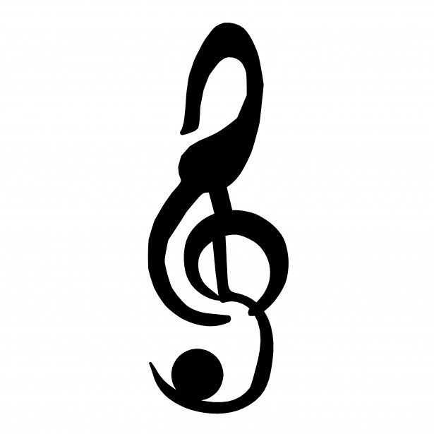 615x615 Musical Symbol Silhouette Free Stock Photo
