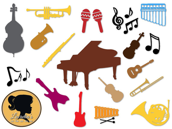 570x428 Musical Instruments Silhouette, Instruments Design Svg Cameo