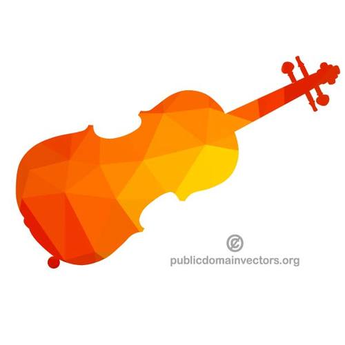 500x500 Color Silhouette Of A Violin Public Domain Vectors