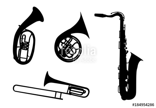 500x345 Sticker On Car Silhouette Of Musical Instruments. For People Wi