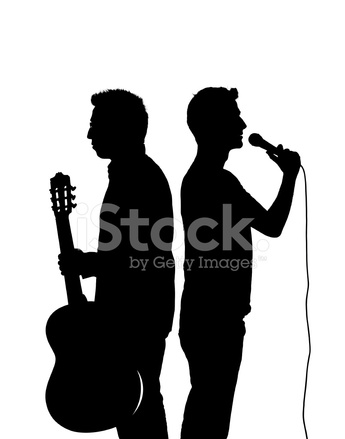 345x439 Silhouette Of A Musical Duo Stock Photos