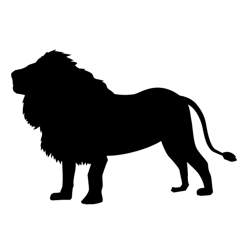 500x500 Lion Free Silhouette Image Animal Cakes