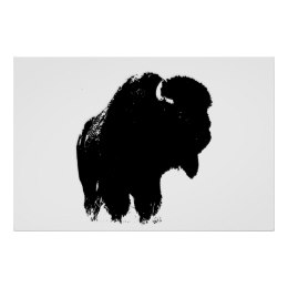 260x260 Bison Silhouette Art Amp Framed Artwork Zazzle
