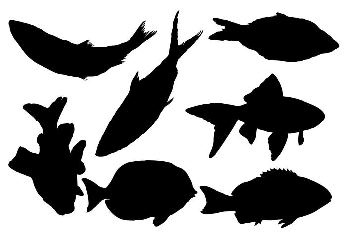 700x490 Free Fish Silhouette Vector
