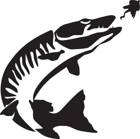 Muskie Silhouette at GetDrawings | Free download