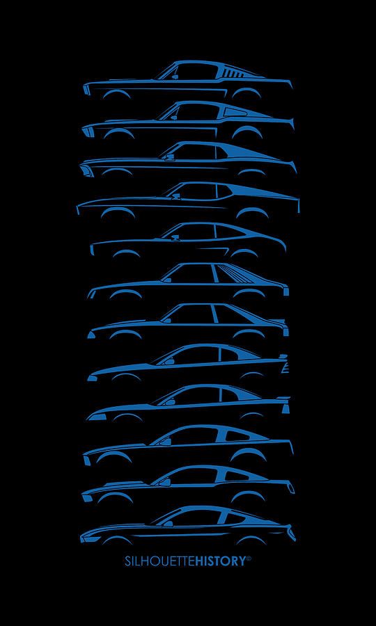 540x900 Complete Ford Mustang Silhouettehistory Silhouettehistory