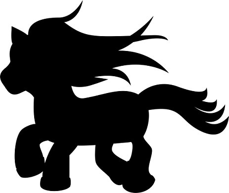463x390 Pony Silhouette Premium Decal 5 { Pink } My Little