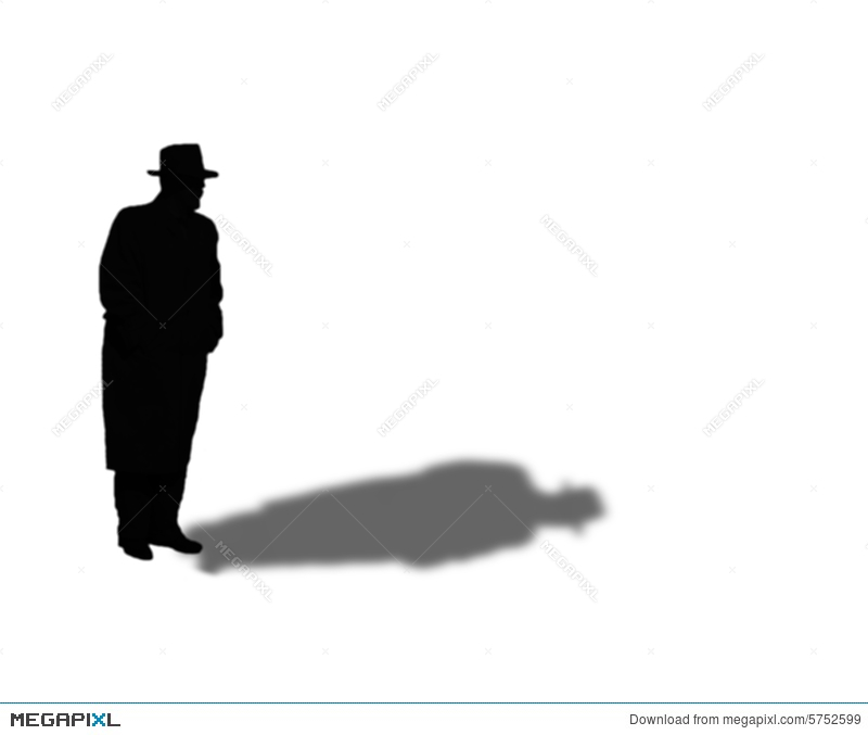 800x677 Silhouette Of Man In Fedora And Overcoat Illustration 5752599
