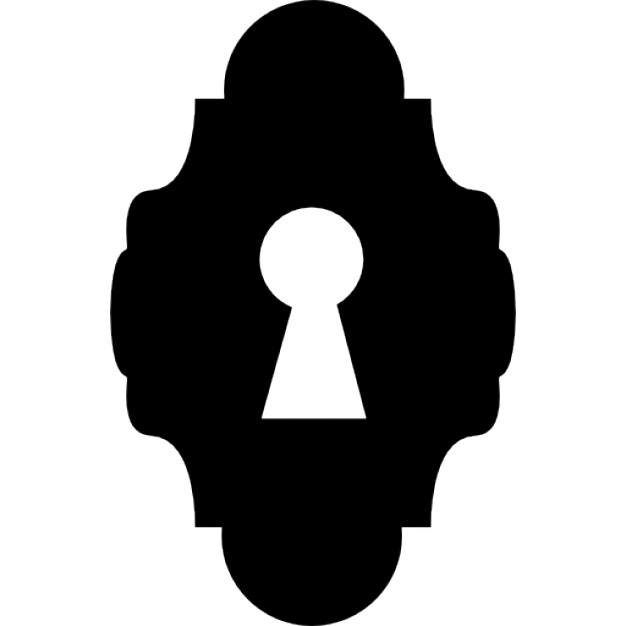 626x626 Keyhole In Black Elegant Silhouette Icons Free Download