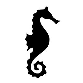 270x270 Seahorse Stencil Silhouettes Seahorses, Stenciling