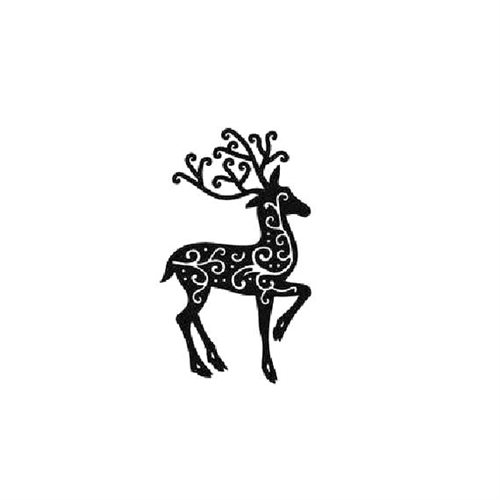 500x500 Christmas Holiday Reindeer Silhouette