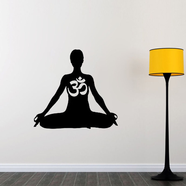 640x640 Zooyoo Meditation Wall Sticker Om Art Home Decor Mural Buddha