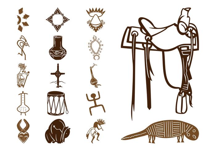 700x490 Native American Symbols Set