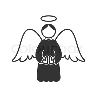 320x320 Angel Silhouettes Set Stock Vector Colourbox