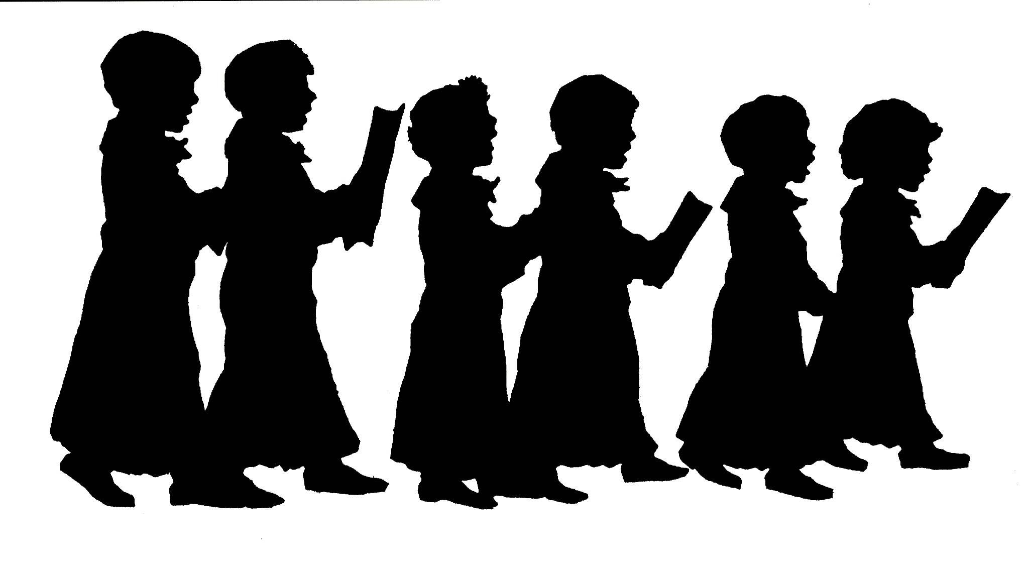 2049x1133 Children's Choir Singing (Whites And Blacks) Printable Graphics