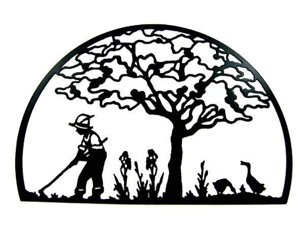 600x450 Garden Clipart Silhouette