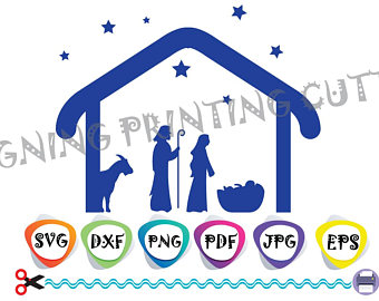 340x270 Nativity Svg Etsy