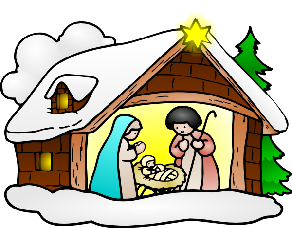 600x468 Christmas Nativity Scene Clipart