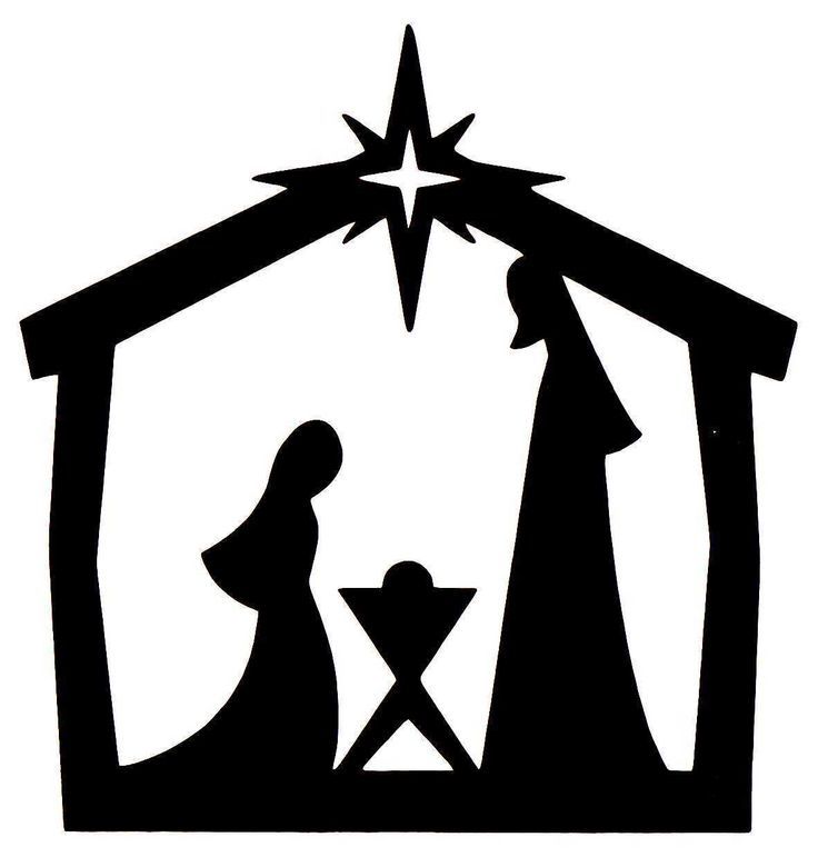 Printable Nativity Scene Silhouette - Printable World Holiday