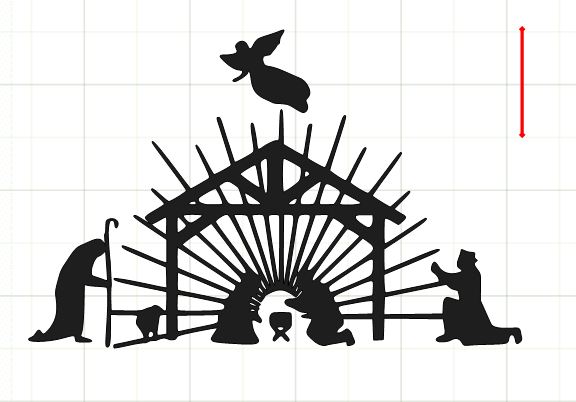576x402 Nativity Silhouettes Clip Art
