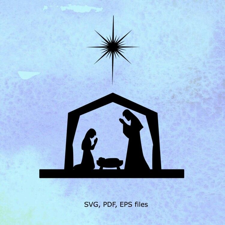750x750 Nativity Silhouette