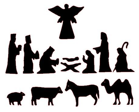 458x369 Free Silhoutte Nativity Scene Patterns Free Nativity Silhouette