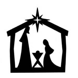 300x300 Printable Nativity Silhouette Clip Art
