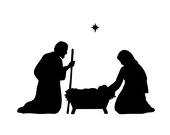 340x270 Christmas Scene Stencil Svg Dxf File Instant Download Silhouette