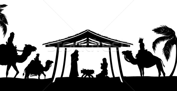 600x309 Christmas Nativity Scene Vector Illustration Christos Georghiou
