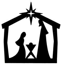 Nativity Stable Silhouette at GetDrawings | Free download