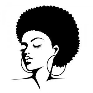 Natural Hair Silhouette at GetDrawings | Free download