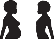 190x138 Pregnant Black Woman Silhouette Afro Natural Hair By Aymara