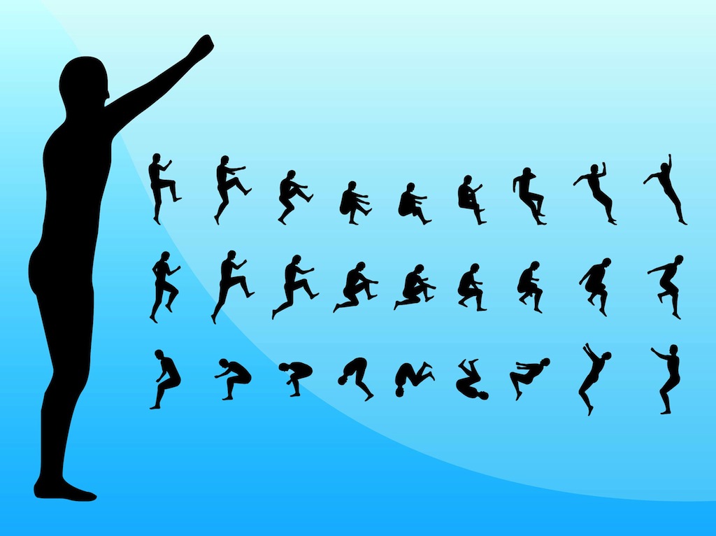 1024x766 Jumping Silhouettes Vector Art Amp Graphics