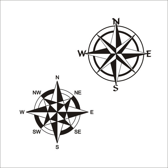 570x570 Compass Rose Cuttable Designs Svg, Dxf, Eps Use With Silhouette