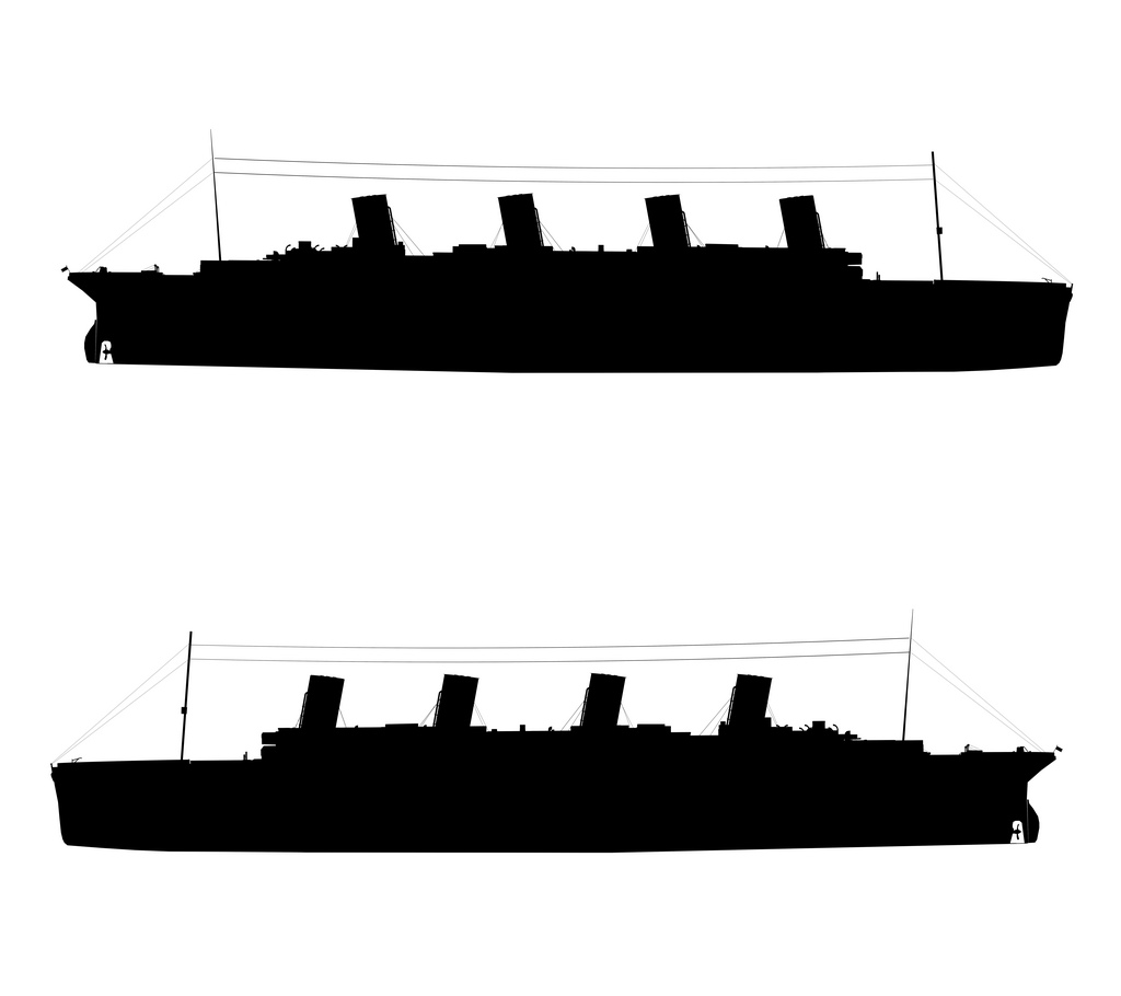 1024x910 Titanic Silhouette Titanic Silhouette Isolated On White Ba
