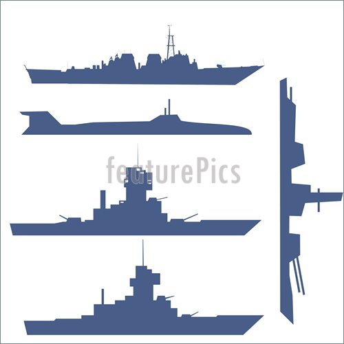 500x500 Illustration Of Four Ship Silhouette Collection