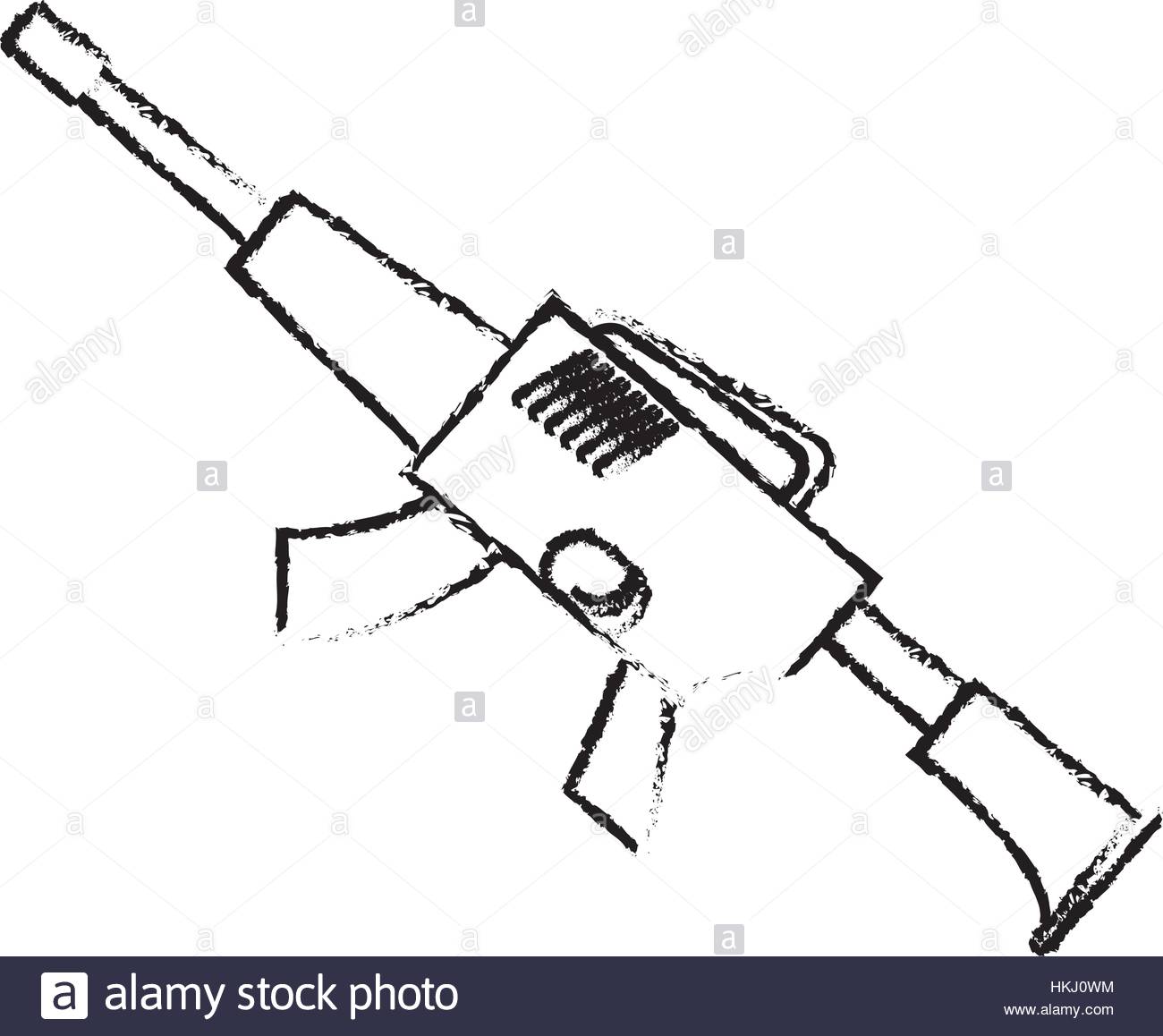 1300x1158 War Rifle Silhouette For Soldiers Navy Tool, Vector Illustration