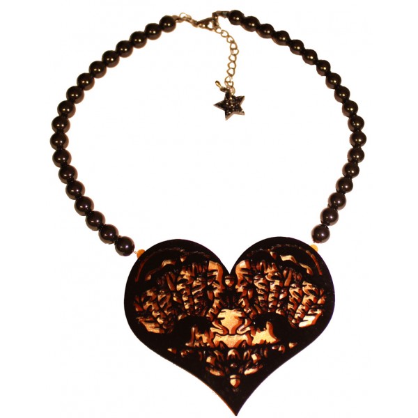 600x600 Silhouette Unicorn' Heart Necklace