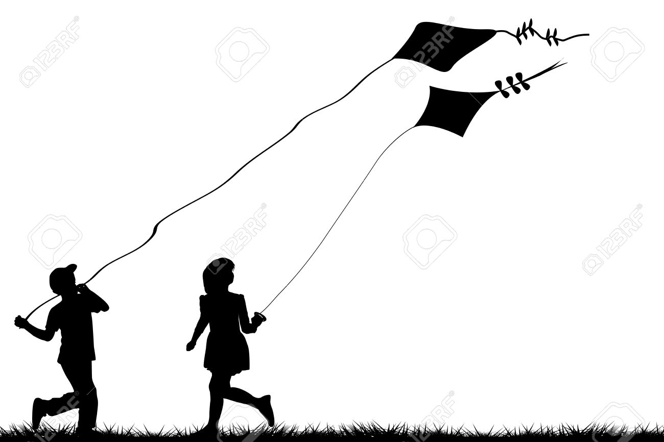 1300x866 Kite Silhouette Clipart