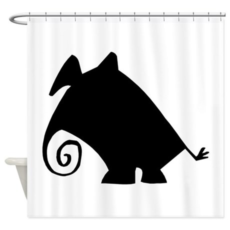 460x460 Elephant Silhouette Shower Curtains