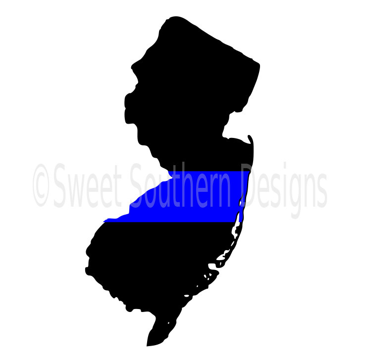 745x720 New Jersey Thin Blue Line Police Svg Instant Download Design