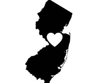 340x270 The Garden State Nj Map Native Wildflowers 8x10 Art Print