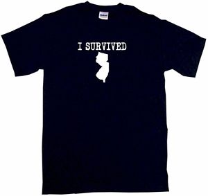 300x283 I Survived State Of New Jersey Silhouette Mens Tee Shirt Pick Size