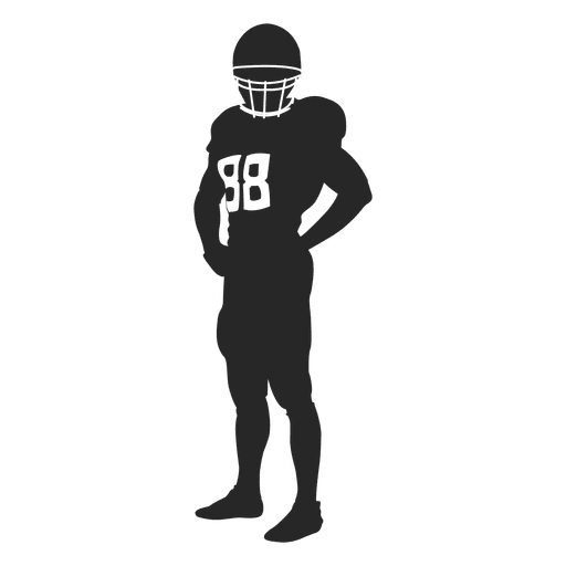 512x512 Rugby Player Standing Silhouette