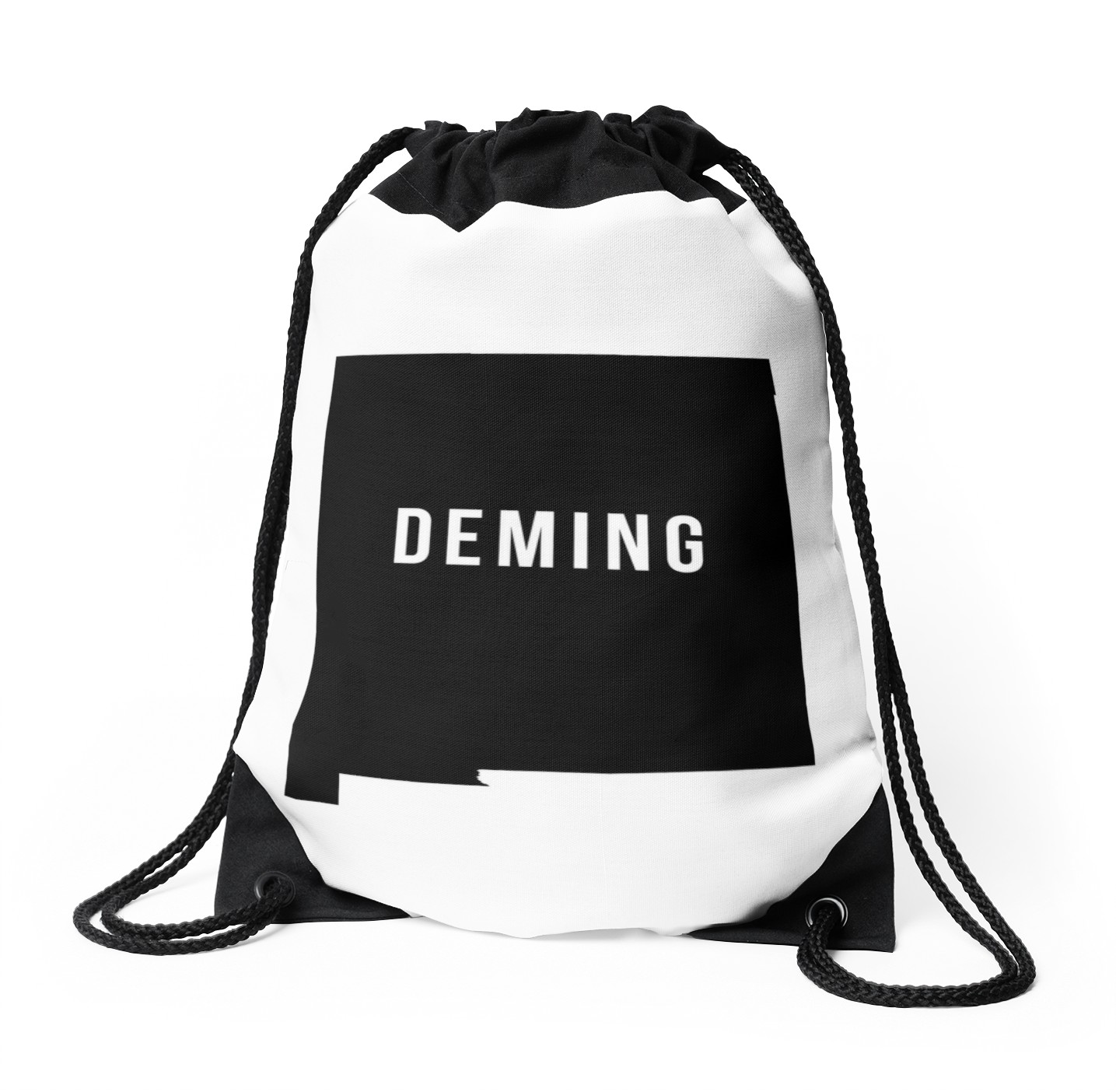 1435x1404 Deming, New Mexico Silhouette Drawstring Bags By Cartocreative