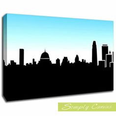 236x236 Manhattan Print Modern New Yotk City Painting Print, Orange Black