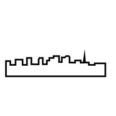 240x240 New Orleans Skyline Silhouette Outline On White Background